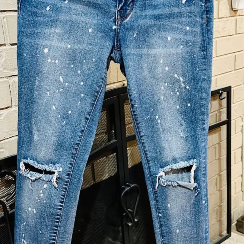 Target Women's Distressed Blue Skinny Jeans